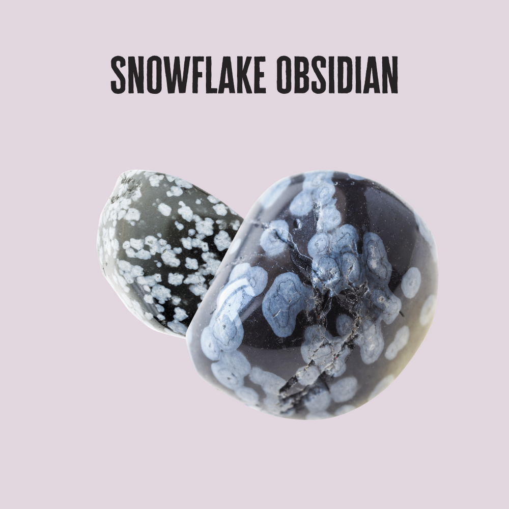 Snowflake Obsidian Tumbled Stone | Ground and Bring Truth