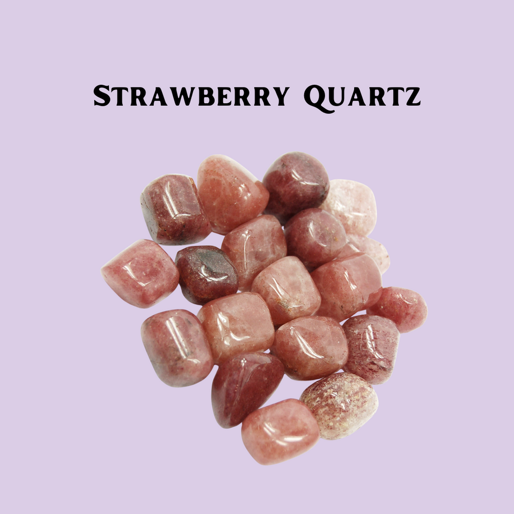 Strawberry Quartz Tumbled Stone | Uplift, Spiritual Enlightenment, Transformation