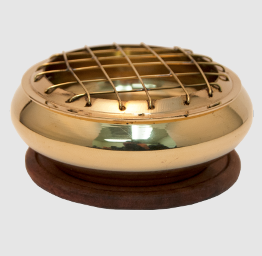 Brass Charcoal Burner and Coaster