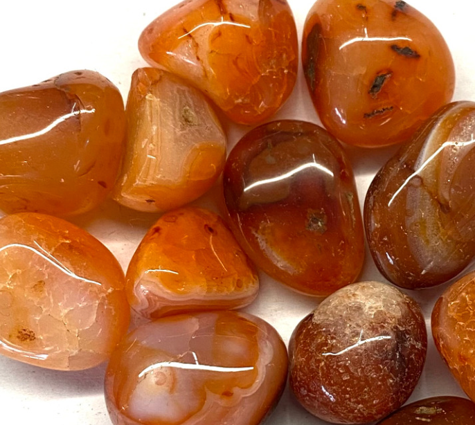 Carnelian Agate Banded Tumbled Stone | Enhance Skills & Magnetism