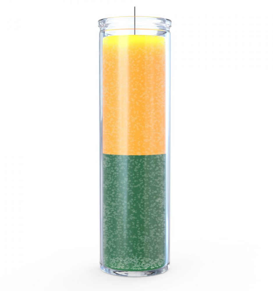 Gold and Green Candle 7 Day