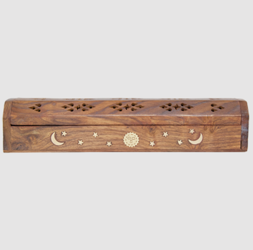 Sun Moon and Stars Incense Burner Box