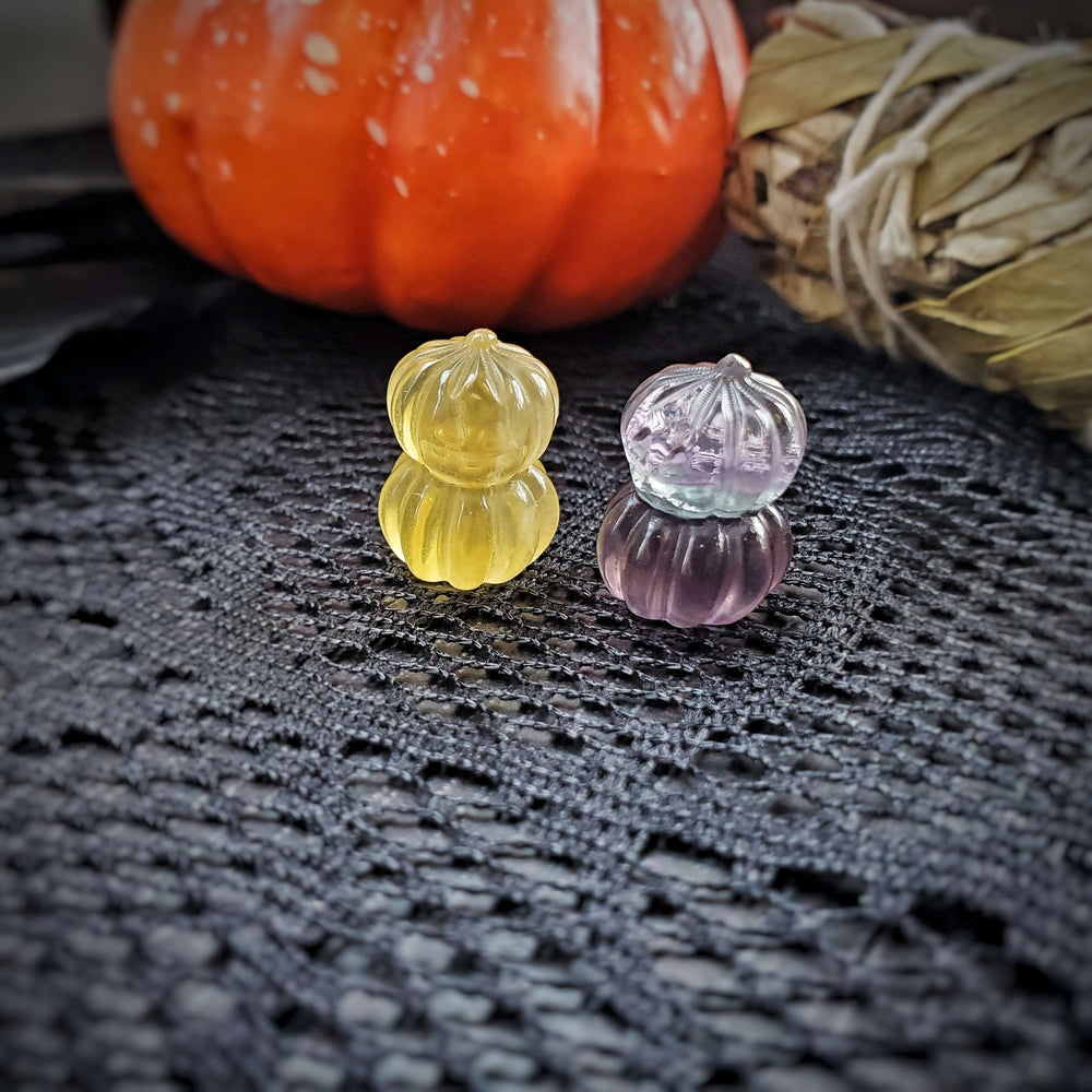 Tiny Fluorite Jack-O-Lantern Crystal