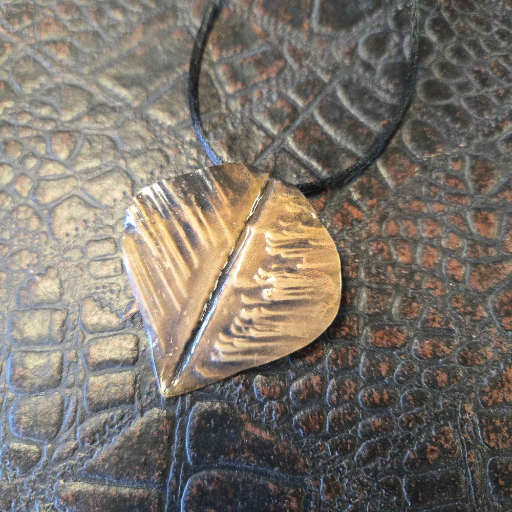 
                  
                    Load image into Gallery viewer, Handmade Leaf Necklace by Thistle Rose Forge
                  
                