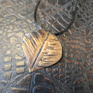 
                  
                    Load image into Gallery viewer, Handmade Leaf Necklace by Thistle Rose Forge
                  
                