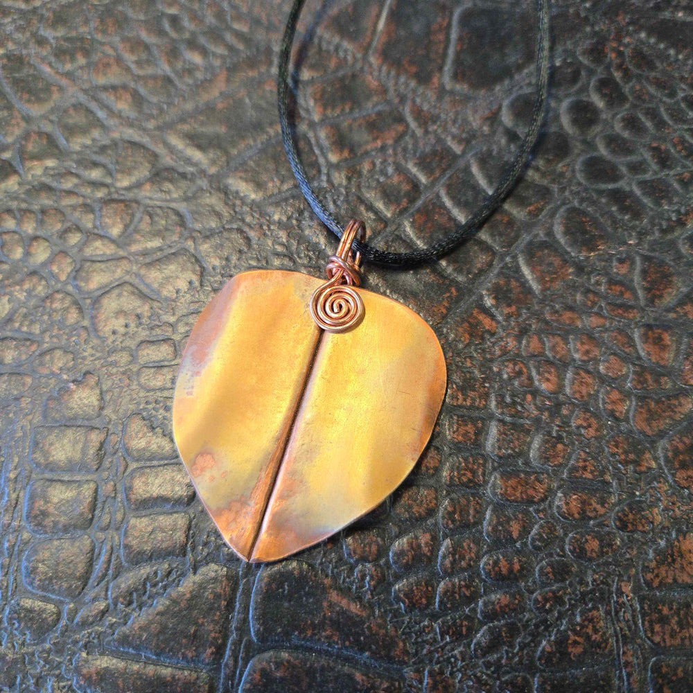 Handmade Leaf Necklace by Thistle Rose Forge