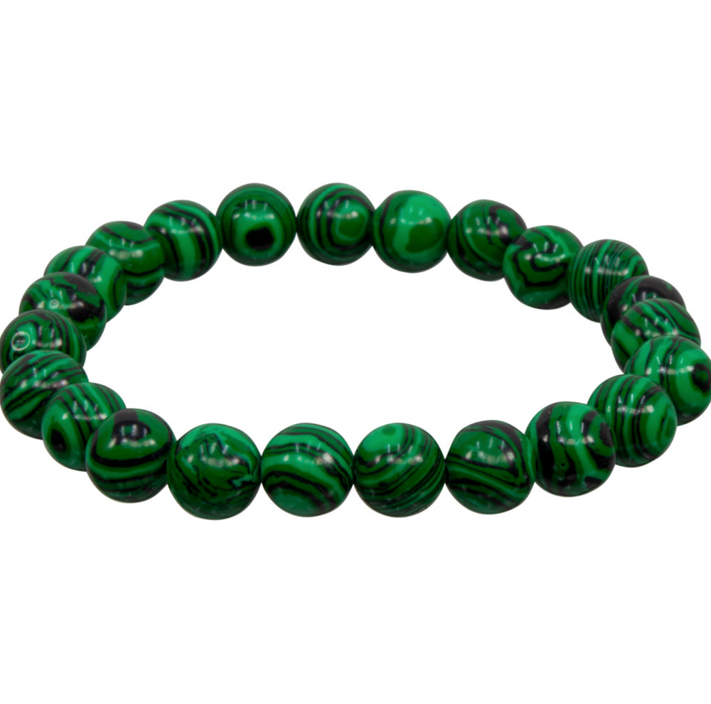 Reconstituted Malachite Bracelet | Transformation & Shield 8mm