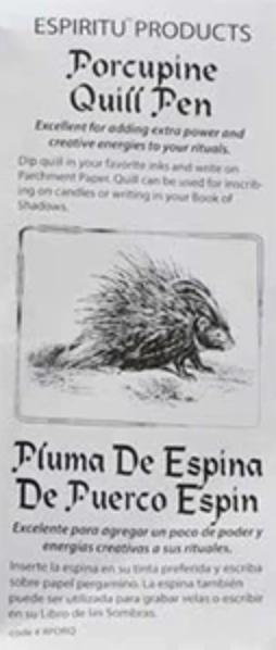 Porcupine Quill Pen