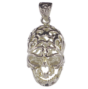 
                  
                    Load image into Gallery viewer, Tumbled Stone Skull Cage Pendant
                  
                