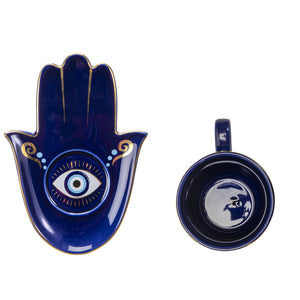 
                  
                    Load image into Gallery viewer, Evil Eye Cup and Saucer Set
                  
                