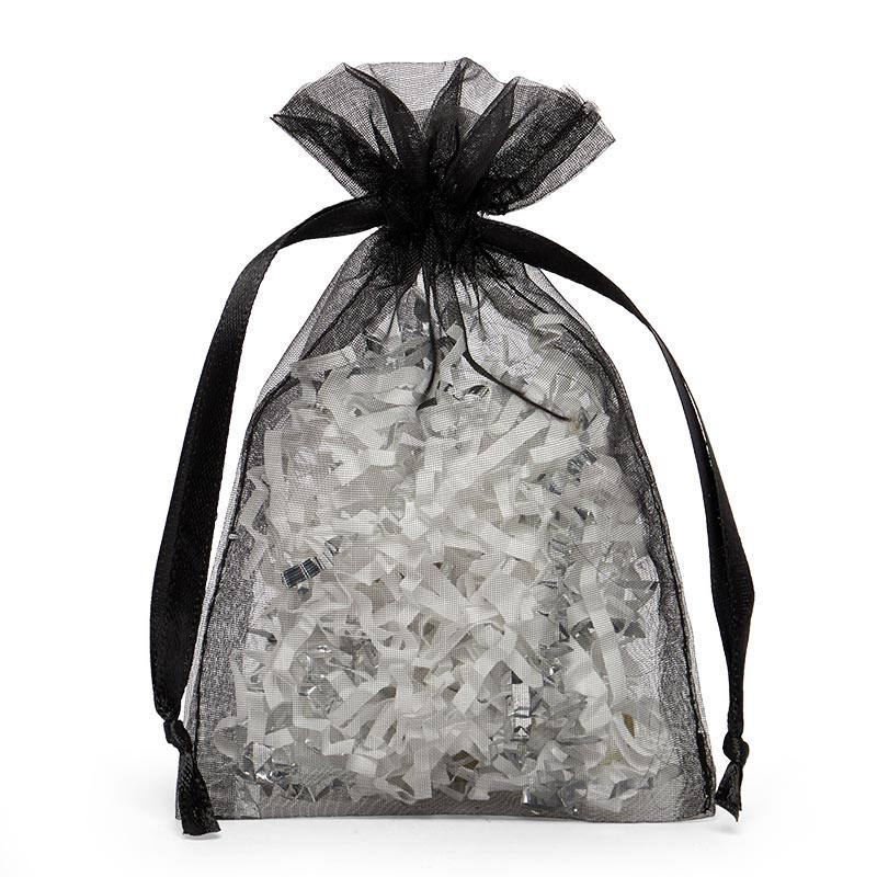 Black Organza Bag 6x9