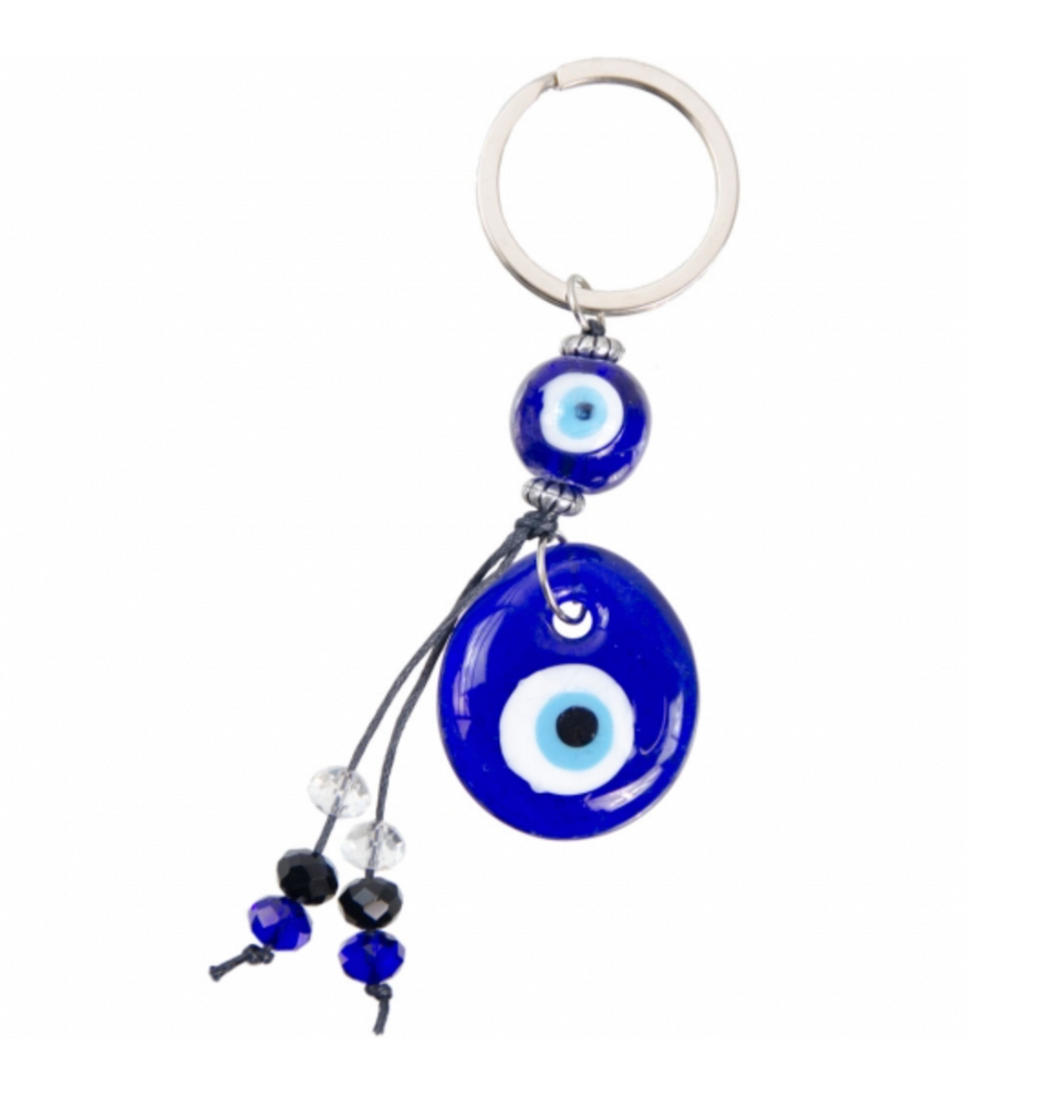 Evil Eye - Glass Keychain 4 inches