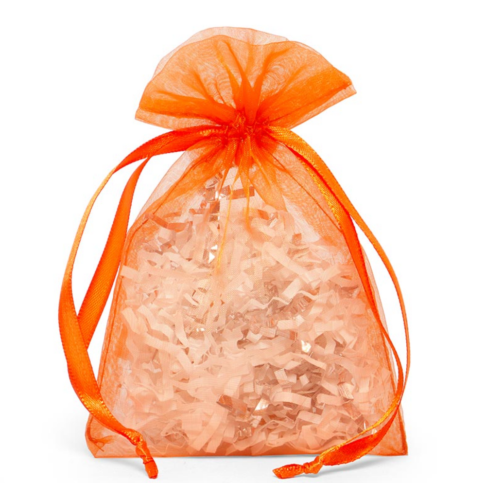 Orange Organza Bag 4x6