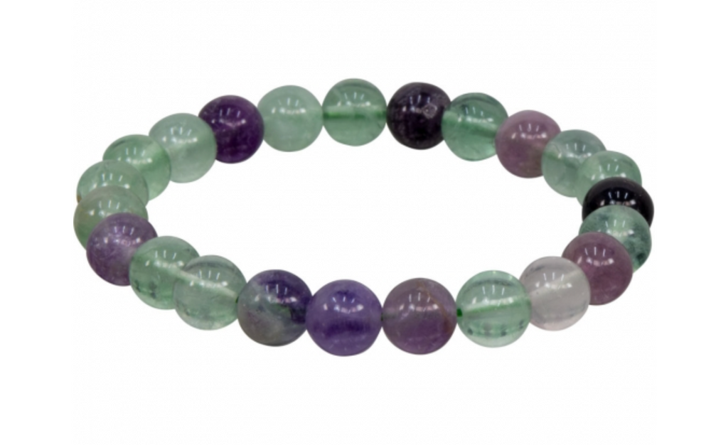 Rainbow Fluorite Bracelet - 8MM - Third Eye, Intuition