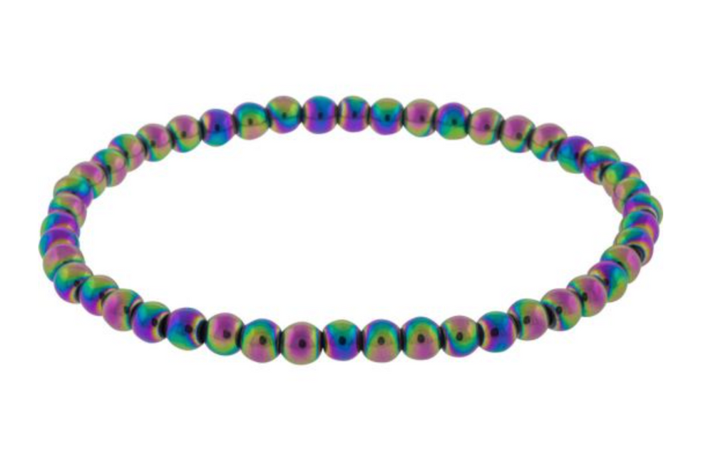 Rainbow Hematite Beaded Bracelet | Clear Mind