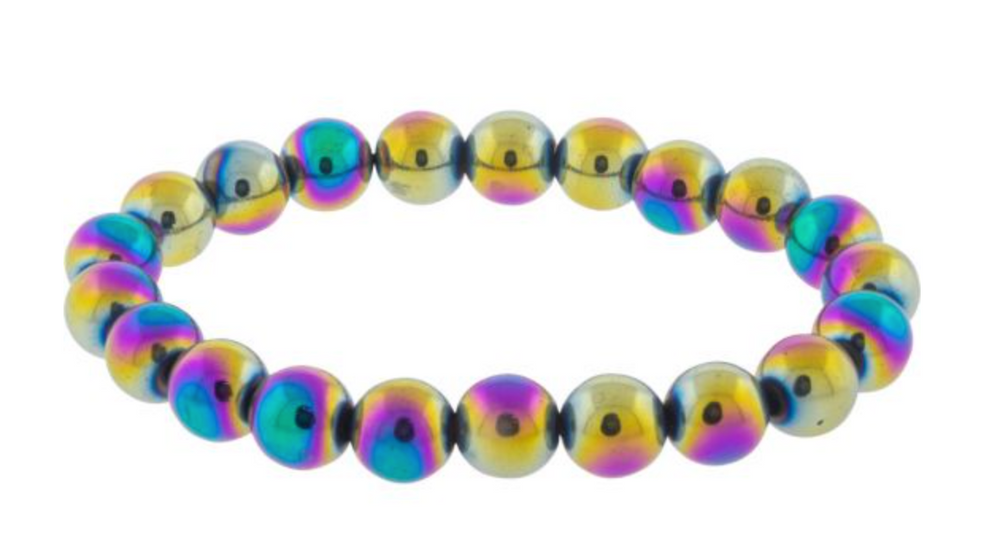 
                  
                    Load image into Gallery viewer, Rainbow Hematite Beaded Bracelet | Clear Mind
                  
                