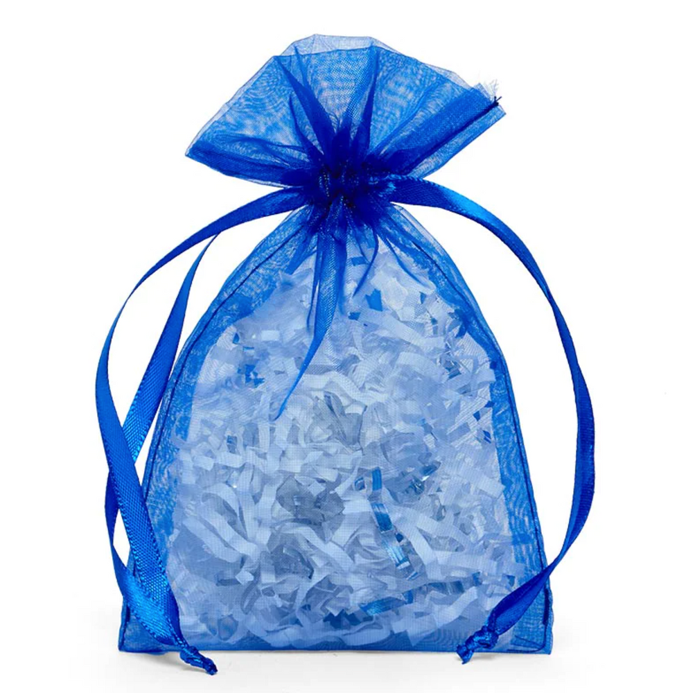 Royal Blue Organza Bag 5x8