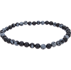
                  
                    Load image into Gallery viewer, Snowflake Obsidian Bracelet | Organize and Protect
                  
                