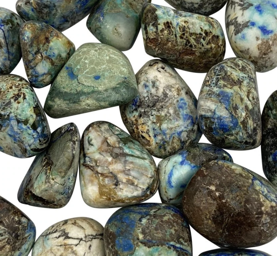 Azurite Malachite Tumbled Pebble | Divination and Magick Assistance