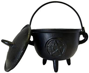 
                  
                    Load image into Gallery viewer, Cauldron - Cast Iron 4.5-5&amp;quot; with Lid
                  
                