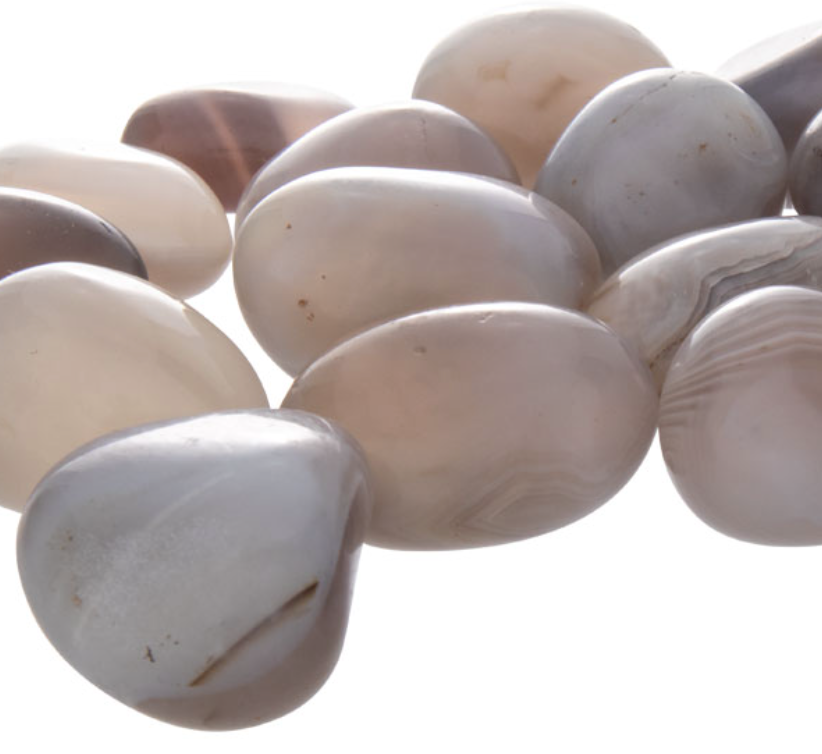 Banded White Chalcedony | Self Assurance and Clearing