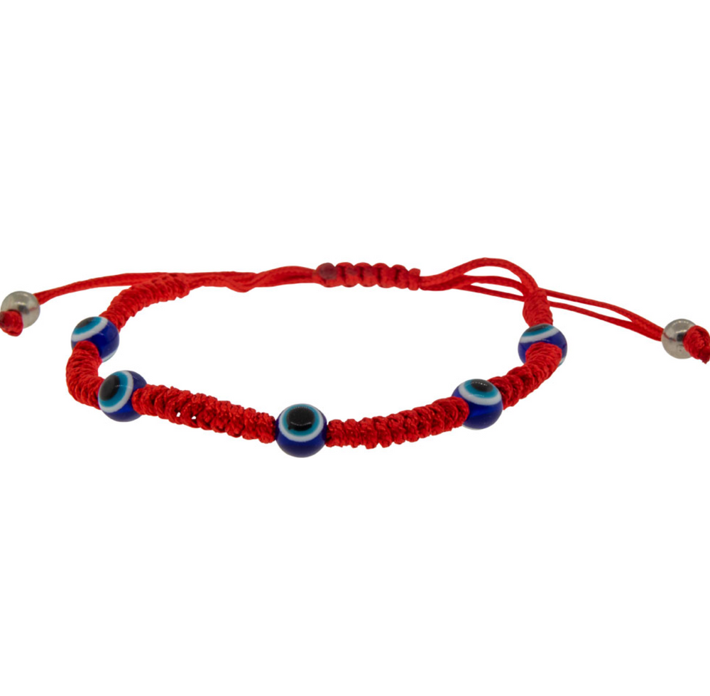 Evil Eye Bracelet with Red Cord