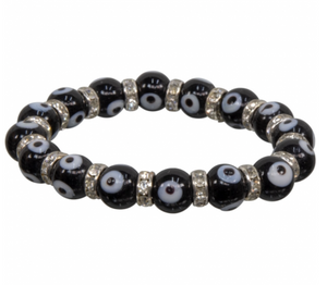 
                  
                    Load image into Gallery viewer, Evil Eye Bracelet with Glass Beads
                  
                