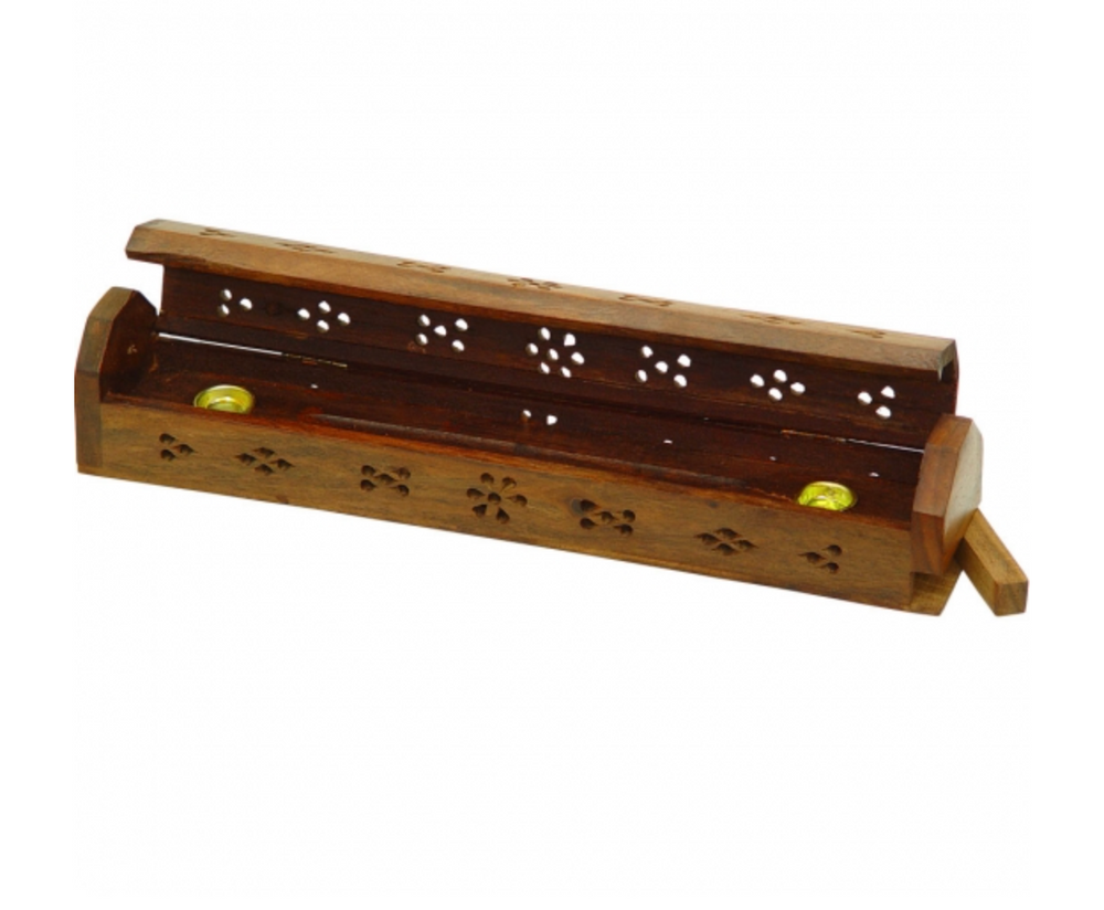 Wooden Incense Storage Box and Burner