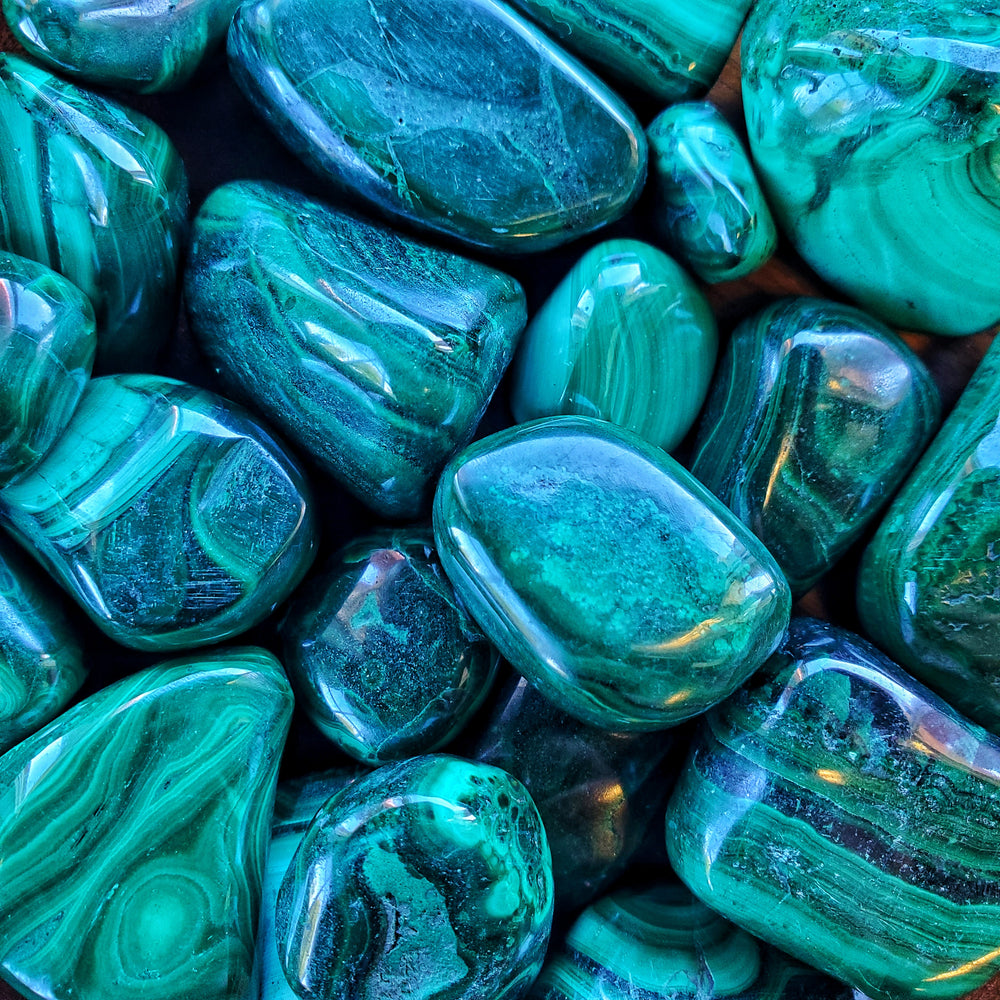 
                  
                    Load image into Gallery viewer, Malachite Tumbled Stone | Access Energy and Transform
                  
                