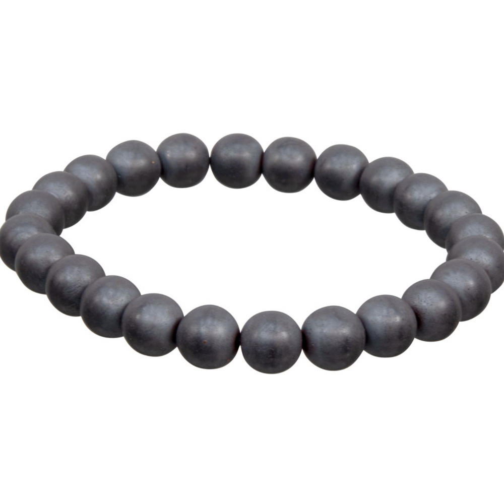 Hematite Matte Beaded Bracelet | Grounding - 8mm