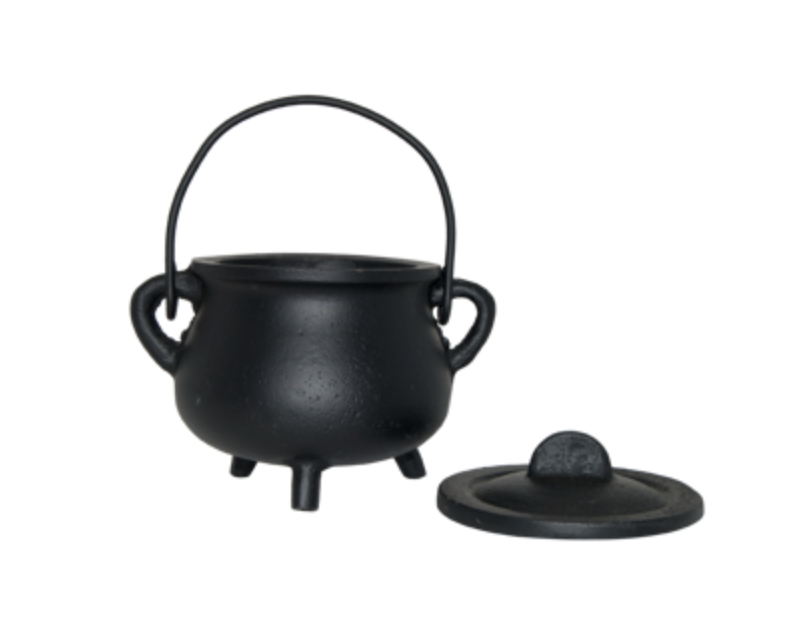 Cast Iron Pot Belly Cauldron with Lid - 4.5