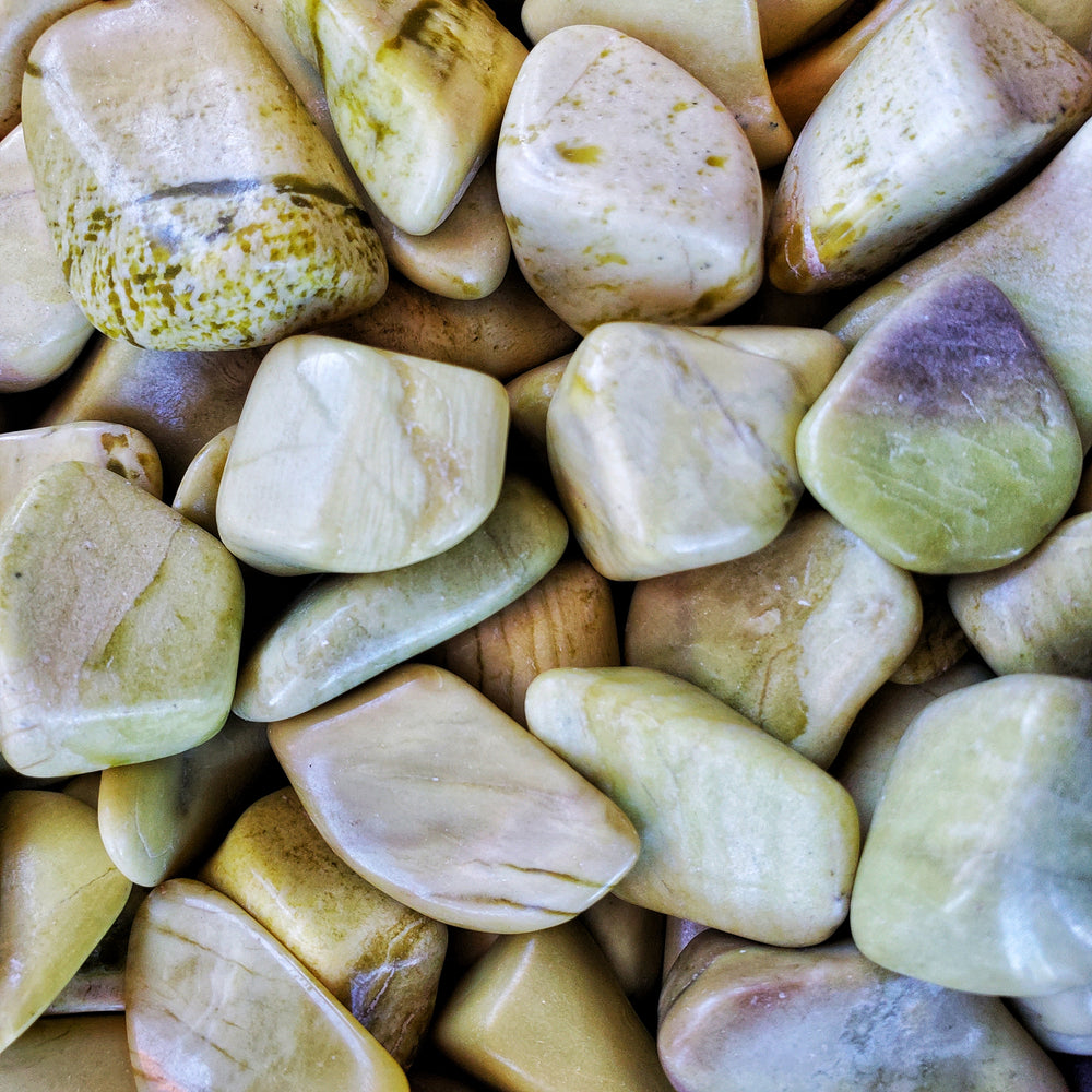 Yellow Serpentine Tumbled Stone